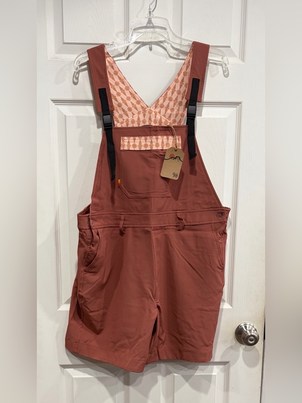 Yo Colorado Women's XL Tiki Rove Shortall Romper NWT Terracotta Red Orange